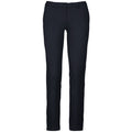 Dark Navy - Front - Kariban Womens-Ladies Chino Trousers