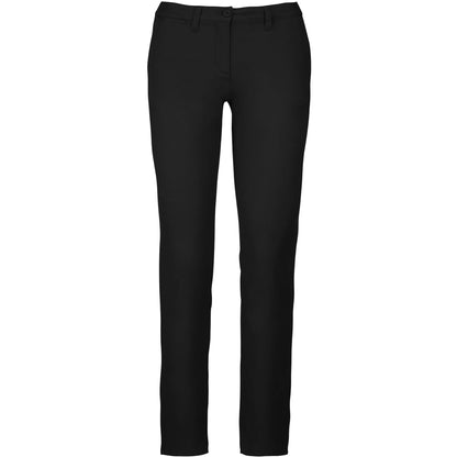 Black - Front - Kariban Womens-Ladies Chino Trousers