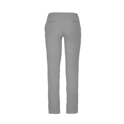 Fine Grey - Back - Kariban Womens-Ladies Chino Trousers