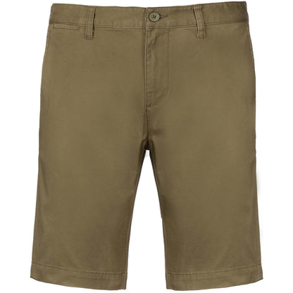 Light Khaki - Front - Kariban Mens Chino Bermuda Shorts