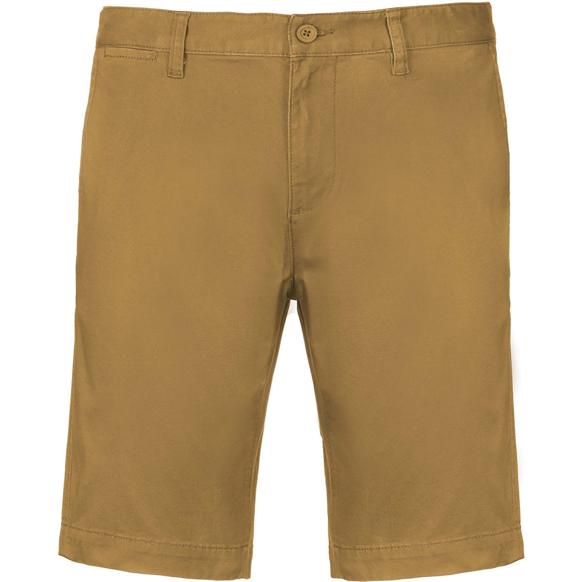 Camel - Front - Kariban Mens Chino Bermuda Shorts