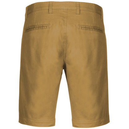 Camel - Back - Kariban Mens Chino Bermuda Shorts