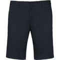 Dark Navy - Front - Kariban Mens Chino Bermuda Shorts