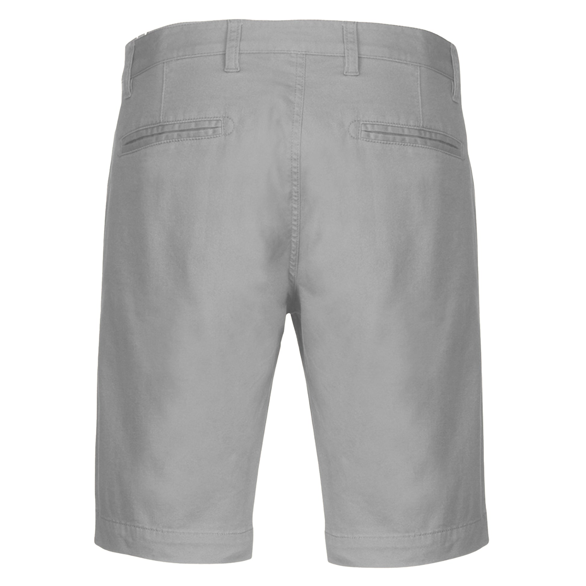 Fine Grey - Back - Kariban Mens Chino Bermuda Shorts