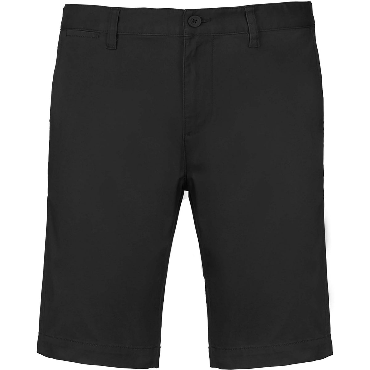 Black - Front - Kariban Mens Chino Bermuda Shorts