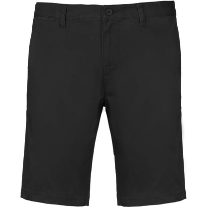 Black - Front - Kariban Mens Chino Bermuda Shorts