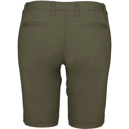 Light Khaki - Back - Kariban Womens-Ladies Chino Bermuda Shorts
