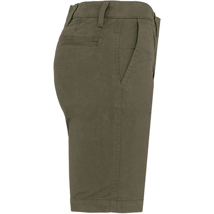 Light Khaki - Side - Kariban Womens-Ladies Chino Bermuda Shorts