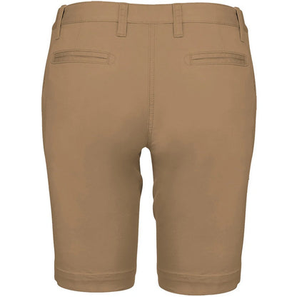 Camel - Back - Kariban Womens-Ladies Chino Bermuda Shorts