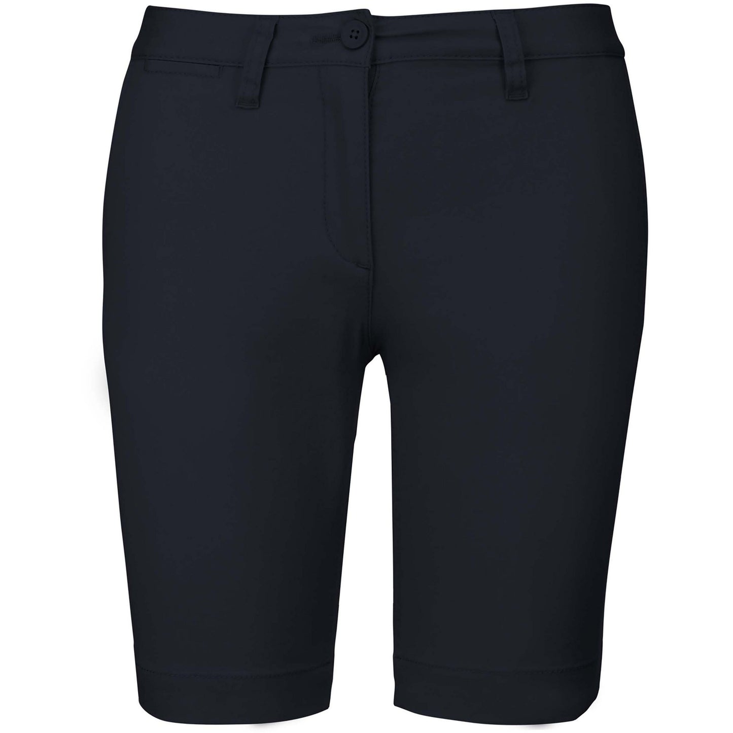 Dark Navy - Front - Kariban Womens-Ladies Chino Bermuda Shorts