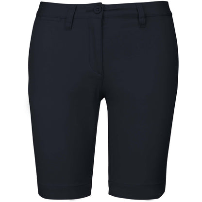 Dark Navy - Front - Kariban Womens-Ladies Chino Bermuda Shorts