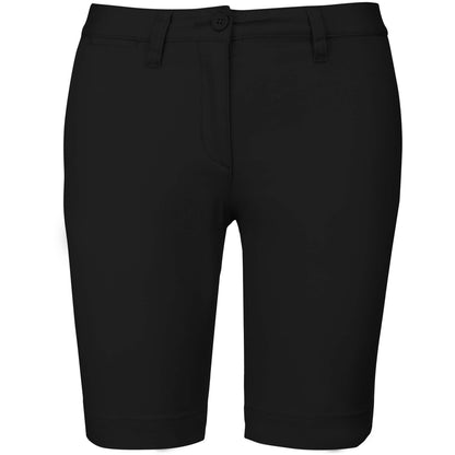 Black - Front - Kariban Womens-Ladies Chino Bermuda Shorts