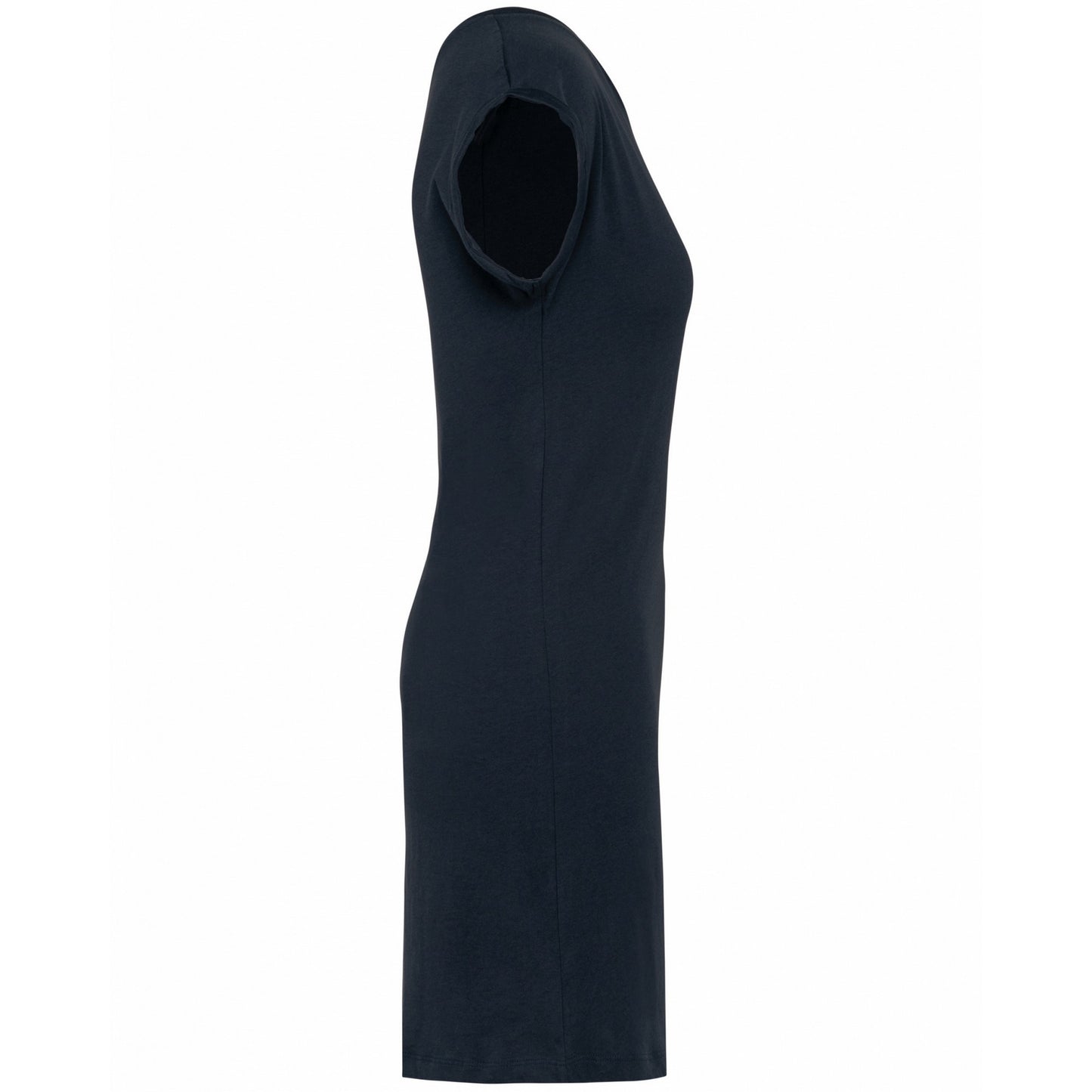 Navy - Side - Kariban Womens-Ladies T-Shirt Dress