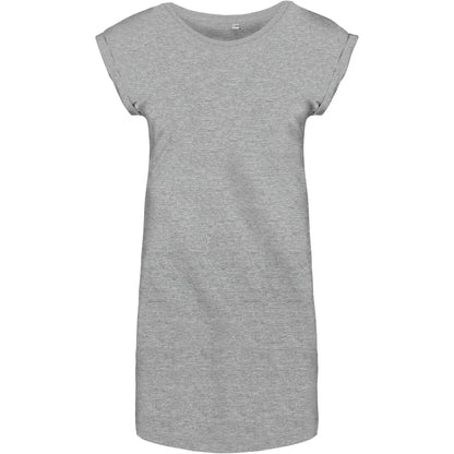 Light Grey - Front - Kariban Womens-Ladies T-Shirt Dress