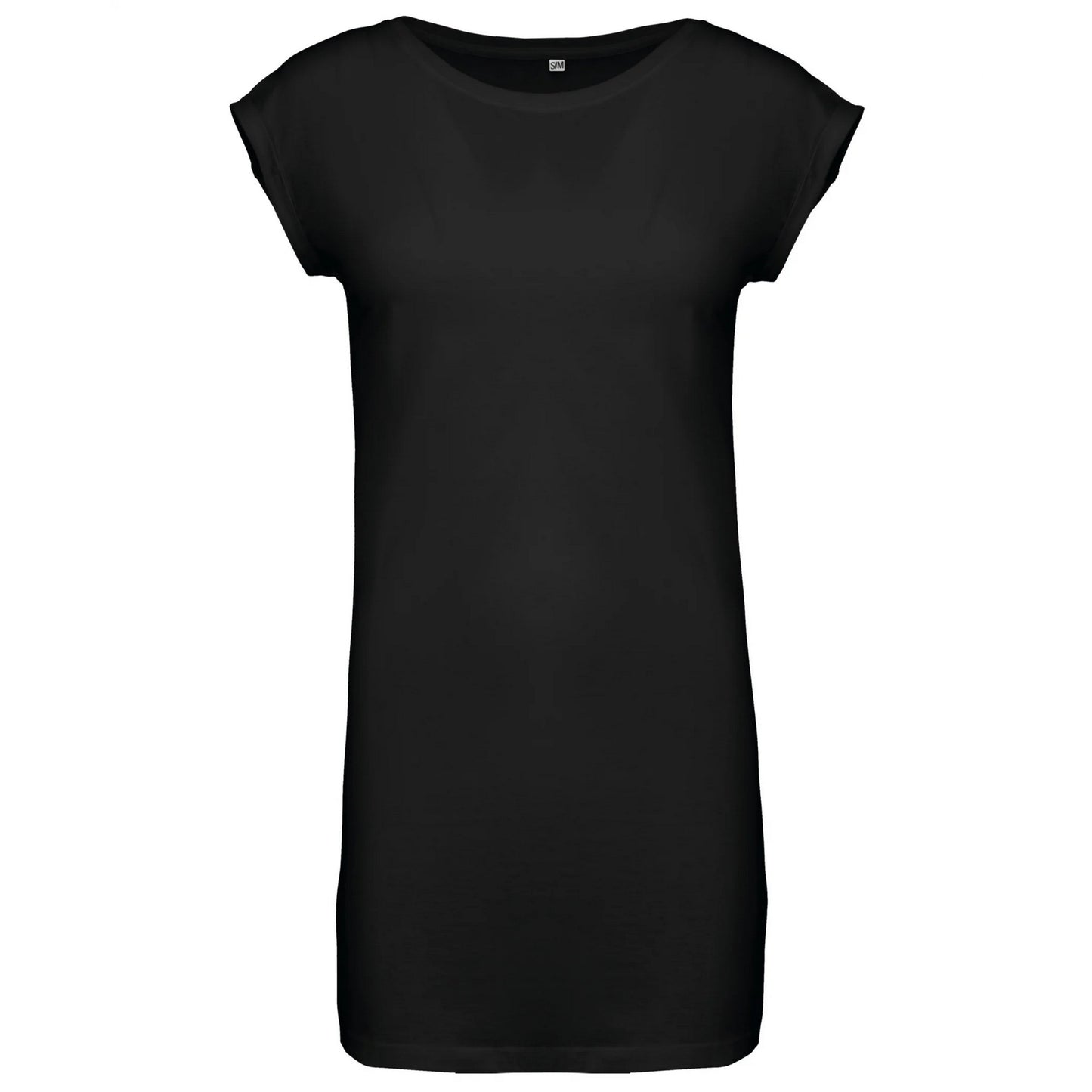 Black - Front - Kariban Womens-Ladies T-Shirt Dress