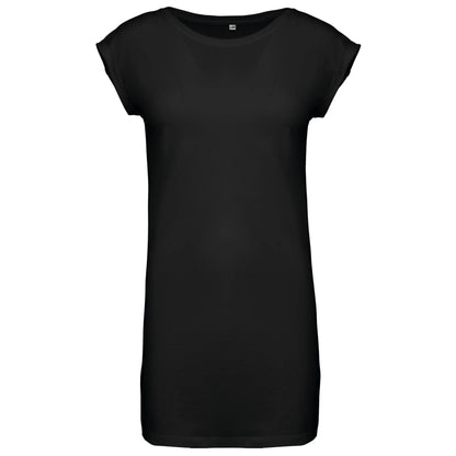 Black - Front - Kariban Womens-Ladies T-Shirt Dress