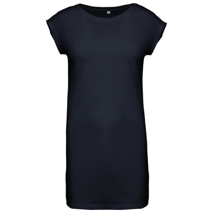 Navy - Front - Kariban Womens-Ladies T-Shirt Dress