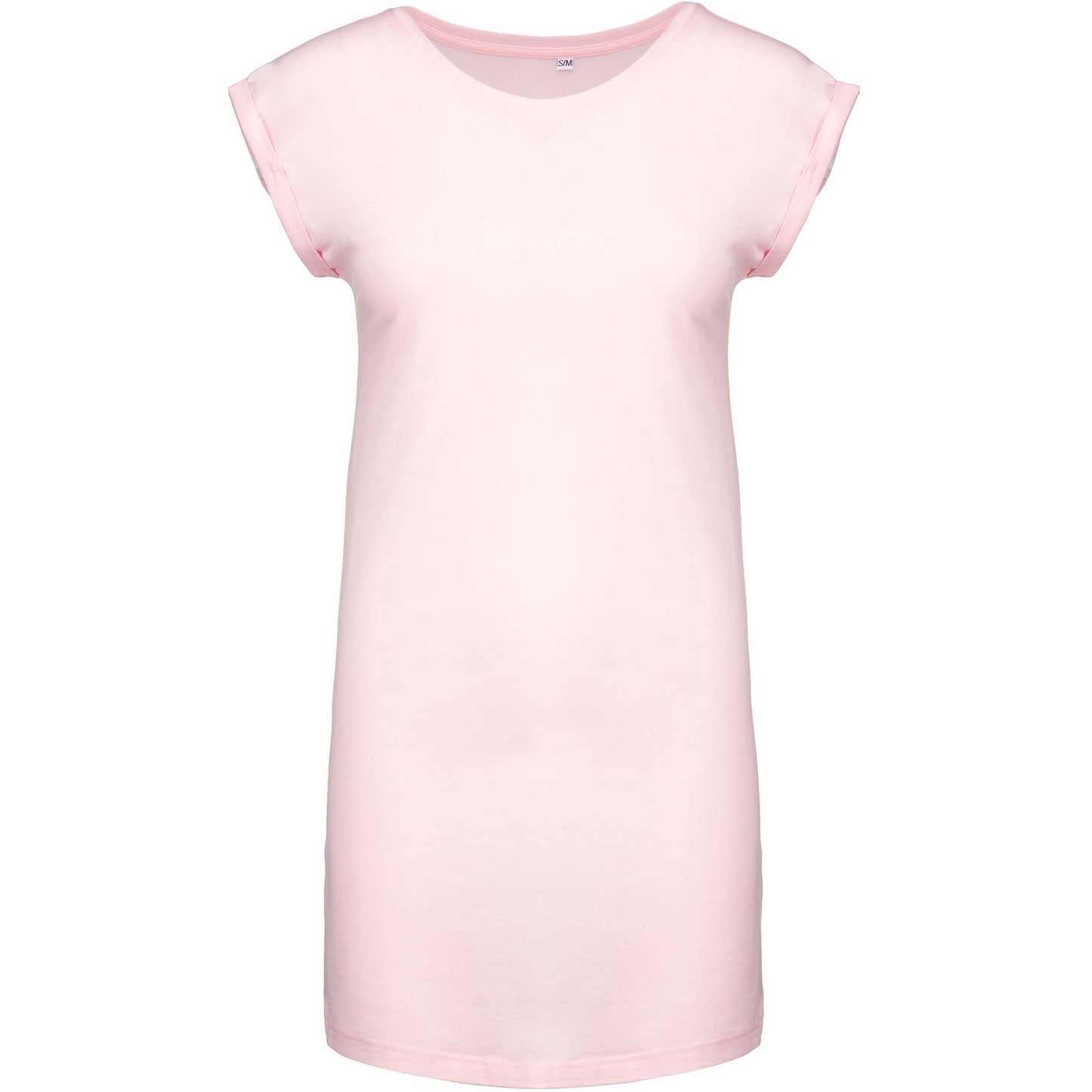 Pale Pink - Front - Kariban Womens-Ladies T-Shirt Dress