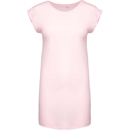 Pale Pink - Front - Kariban Womens-Ladies T-Shirt Dress