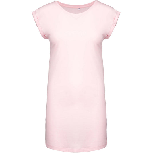 Pale Pink - Front - Kariban Womens-Ladies T-Shirt Dress