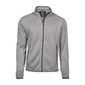 Grey Melange - Front - Tee Jays Mens Knitted Outdoor Fleece Jacket