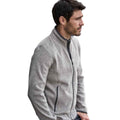 Grey Melange - Back - Tee Jays Mens Knitted Outdoor Fleece Jacket