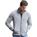 Grey Melange - Side - Tee Jays Mens Knitted Outdoor Fleece Jacket