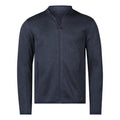 Navy Melange - Front - Tee Jays Mens Knitted Outdoor Fleece Jacket