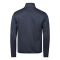 Navy Melange - Back - Tee Jays Mens Knitted Outdoor Fleece Jacket