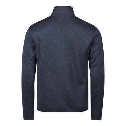 Navy Melange - Back - Tee Jays Mens Knitted Outdoor Fleece Jacket