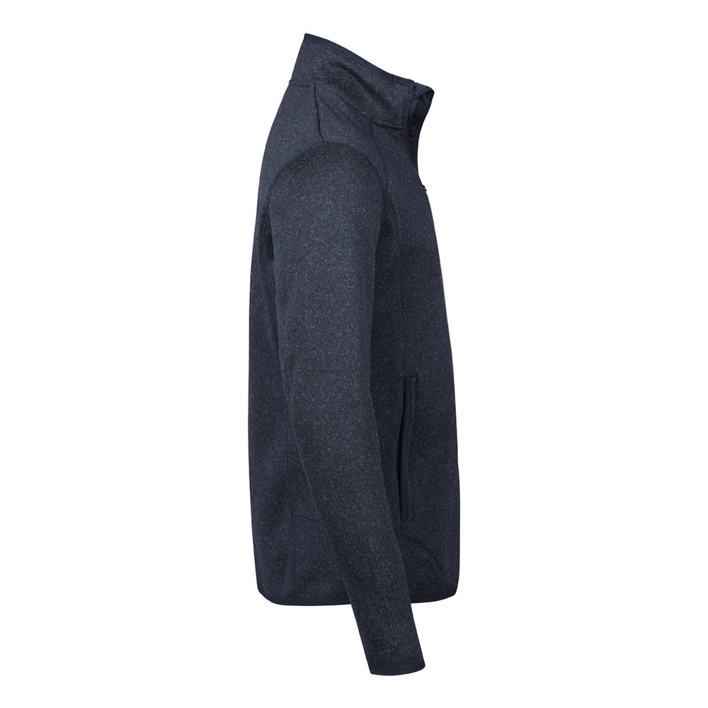 Navy Melange - Lifestyle - Tee Jays Mens Knitted Outdoor Fleece Jacket