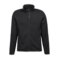 Black - Front - Tee Jays Mens Knitted Outdoor Fleece Jacket