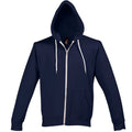 Abyss Blue - Front - SOLS Silver Unisex Full Zip Hooded Sweatshirt - Hoodie