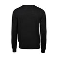 Black - Back - Tee Jays Mens Merino Blend V Neck Jumper