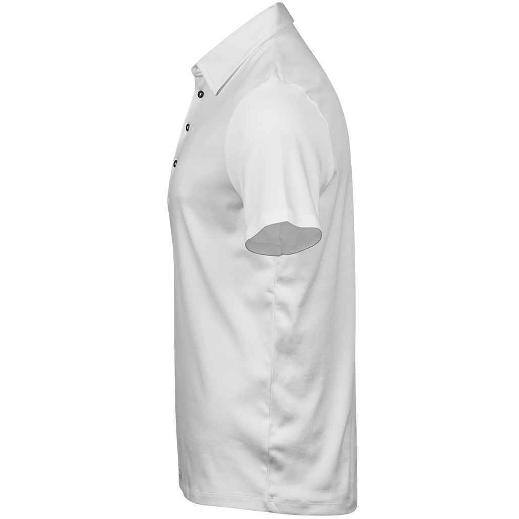 White - Back - Tee Jays Mens Pima Cotton Interlock Polo Shirt