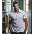 White - Back - Tee Jays Mens Pima Cotton Interlock Polo Shirt