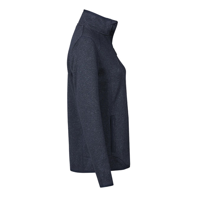 Navy Melange - Lifestyle - Tee Jays Womens-Ladies Knitted Outdoor Fleece Jacket