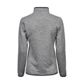 Grey Melange - Back - Tee Jays Womens-Ladies Knitted Outdoor Fleece Jacket
