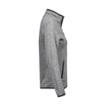 Grey Melange - Side - Tee Jays Womens-Ladies Knitted Outdoor Fleece Jacket