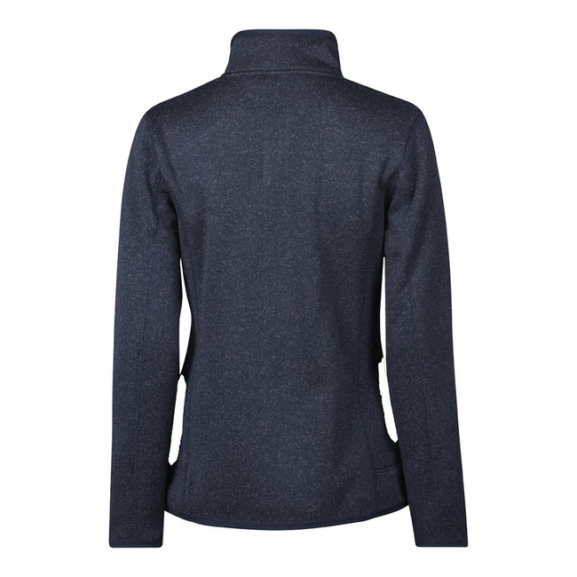 Navy Melange - Back - Tee Jays Womens-Ladies Knitted Outdoor Fleece Jacket