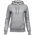 Heather Grey - Front - Tee Jays Womens-Ladies Raglan Hooded Sweatshirt