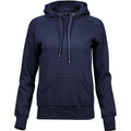 Navy - Front - Tee Jays Womens-Ladies Raglan Hooded Sweatshirt