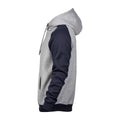 Heather Grey-Navy - Lifestyle - Tee Jays Mens Two Tone Raglan Hooded Sweatshirt