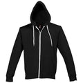 Black - Front - SOLS Silver Unisex Full Zip Hooded Sweatshirt - Hoodie