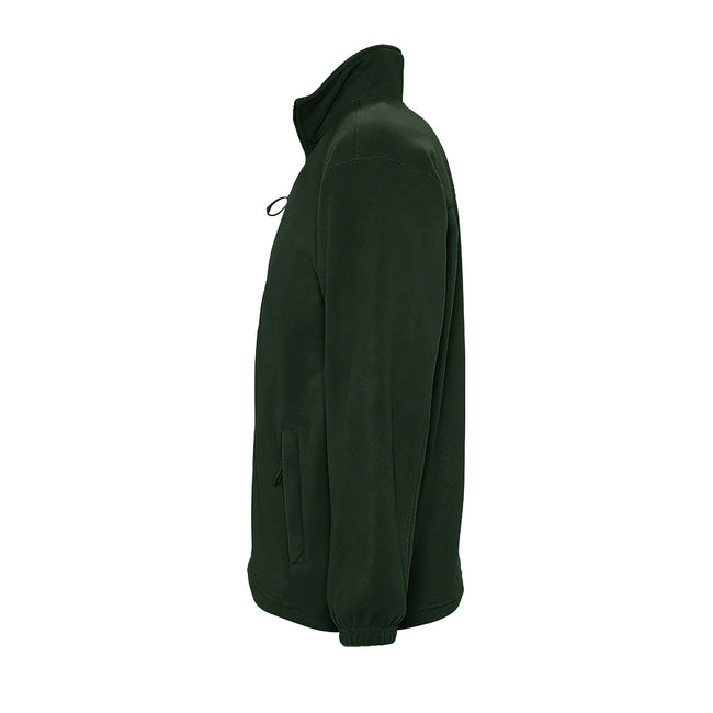 Forest Green - Side - SOLS Mens North Full Zip Outdoor Fleece Jacket