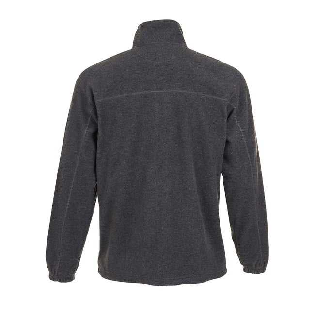 Grey Marl - Back - SOLS Mens North Full Zip Outdoor Fleece Jacket