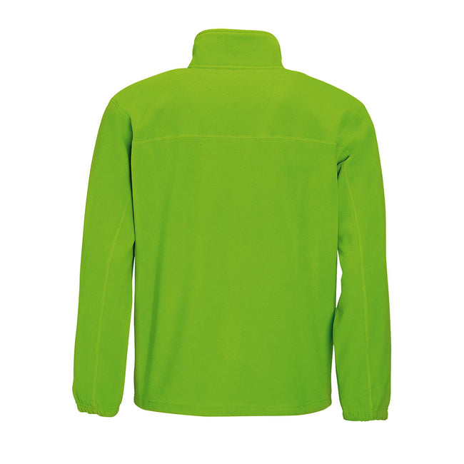 Lime - Back - SOLS Mens North Full Zip Outdoor Fleece Jacket