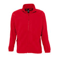 Red - Front - SOLS Mens North Full Zip Outdoor Fleece Jacket