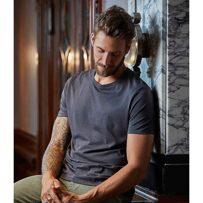 Navy - Side - Tee Jays Mens Luxury Cotton T-Shirt