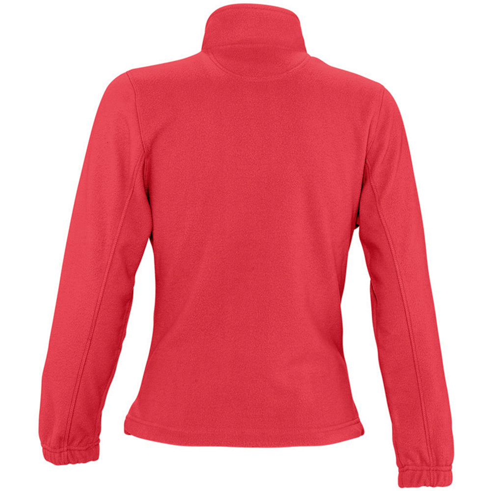 Red - Back - SOLS Womens-Ladies North Full Zip Fleece Jacket